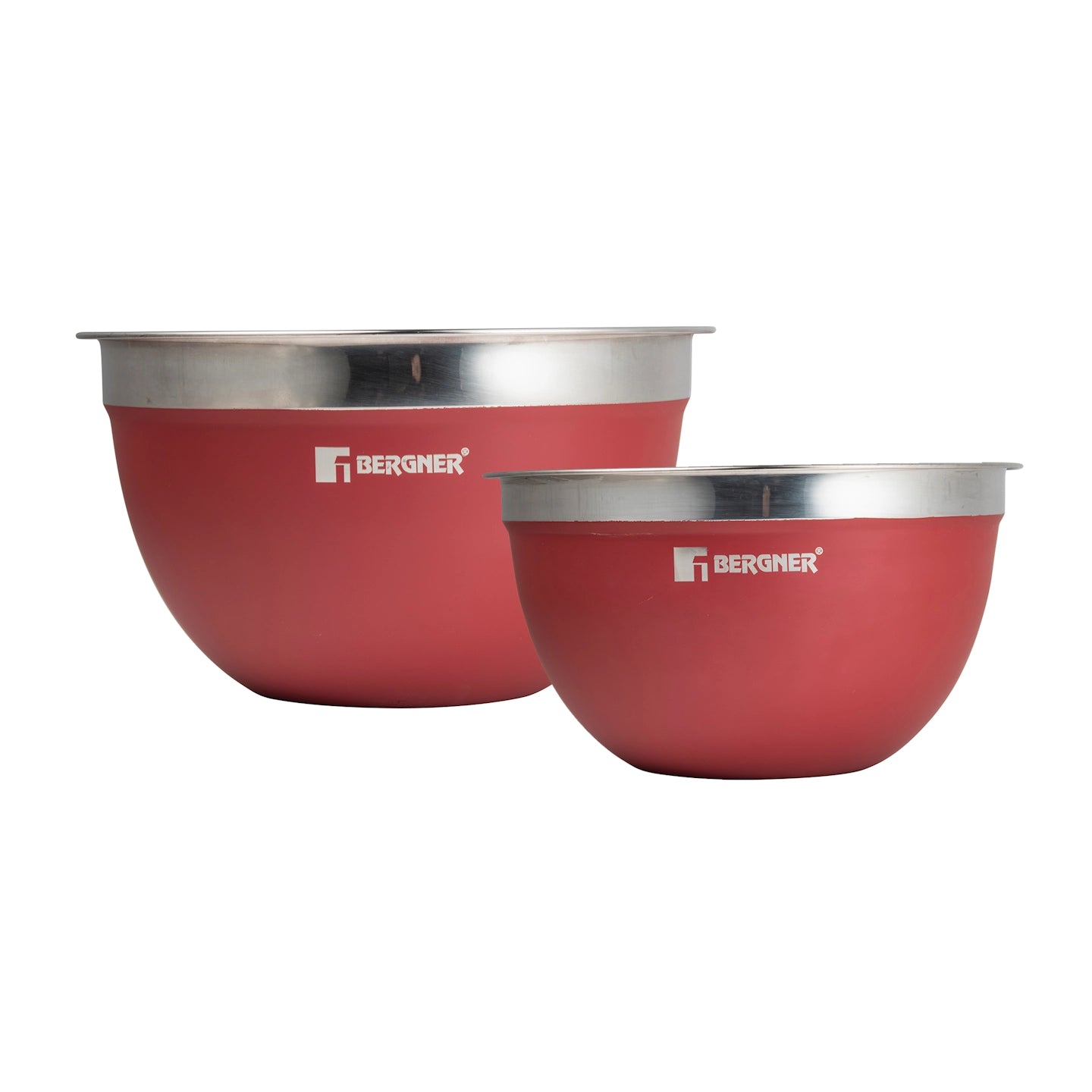 Set 2 Boles Mezclador 20Cm + 24Cm Acero Inox Maroon - Bergner